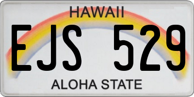 HI license plate EJS529