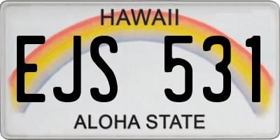 HI license plate EJS531