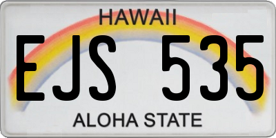 HI license plate EJS535