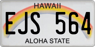 HI license plate EJS564