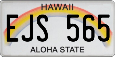 HI license plate EJS565