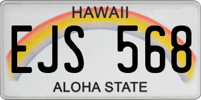 HI license plate EJS568