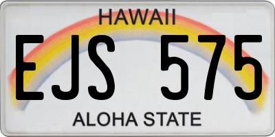 HI license plate EJS575