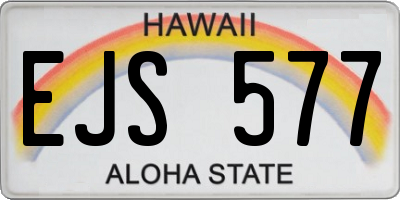 HI license plate EJS577
