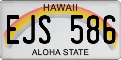 HI license plate EJS586