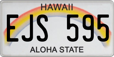 HI license plate EJS595