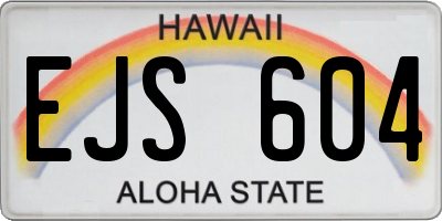 HI license plate EJS604