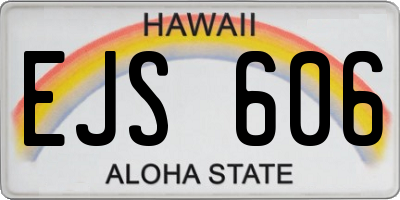 HI license plate EJS606