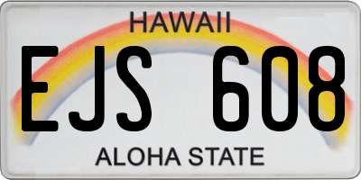HI license plate EJS608