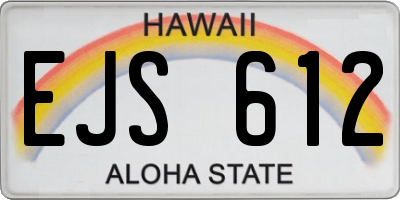 HI license plate EJS612