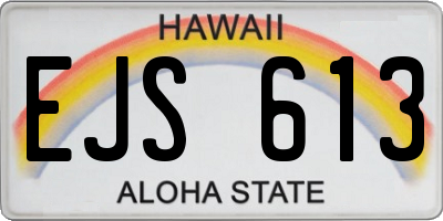HI license plate EJS613