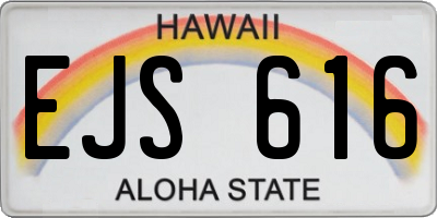 HI license plate EJS616