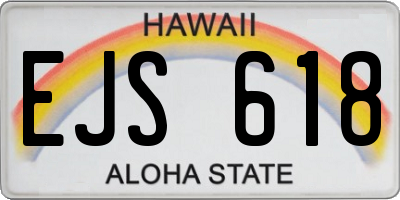 HI license plate EJS618