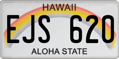 HI license plate EJS620
