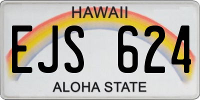 HI license plate EJS624
