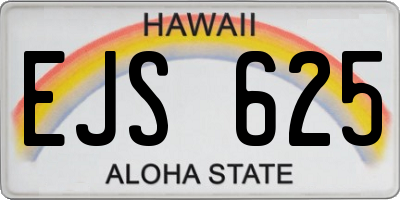 HI license plate EJS625