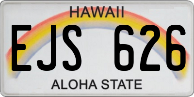 HI license plate EJS626