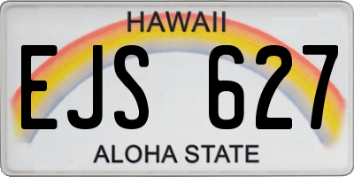 HI license plate EJS627