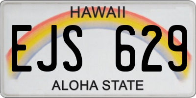 HI license plate EJS629