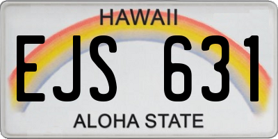 HI license plate EJS631