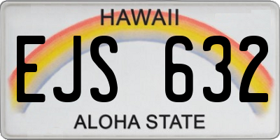 HI license plate EJS632