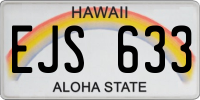 HI license plate EJS633