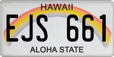 HI license plate EJS661