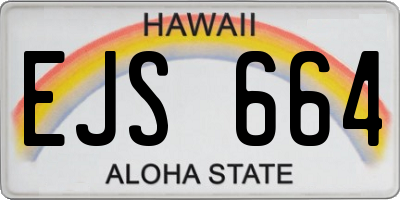 HI license plate EJS664