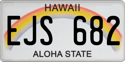 HI license plate EJS682