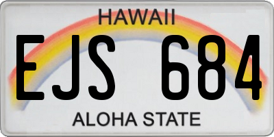 HI license plate EJS684