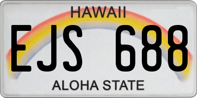 HI license plate EJS688