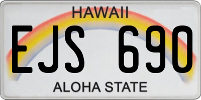 HI license plate EJS690