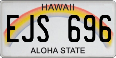 HI license plate EJS696