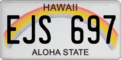 HI license plate EJS697