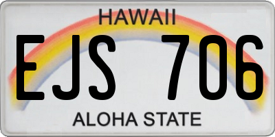 HI license plate EJS706