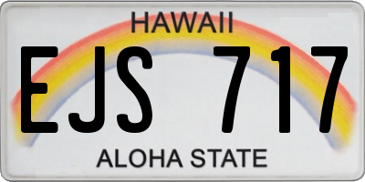 HI license plate EJS717
