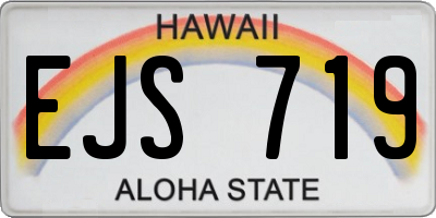 HI license plate EJS719