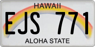 HI license plate EJS771