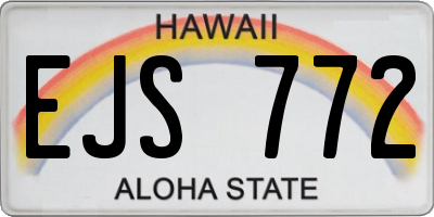 HI license plate EJS772