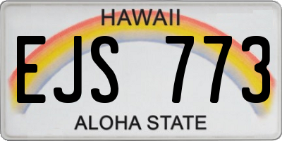 HI license plate EJS773