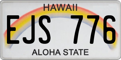 HI license plate EJS776