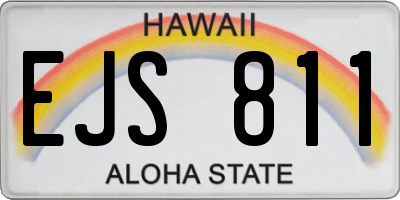 HI license plate EJS811