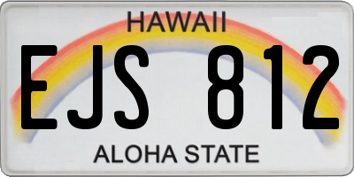 HI license plate EJS812