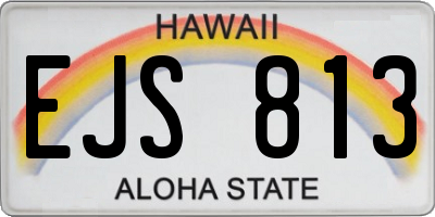 HI license plate EJS813