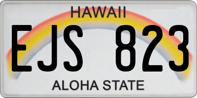 HI license plate EJS823