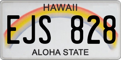 HI license plate EJS828