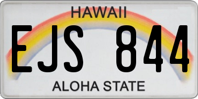 HI license plate EJS844