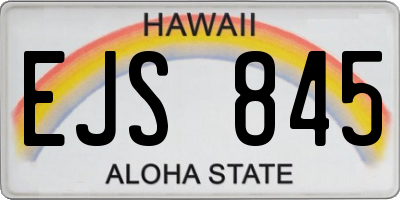 HI license plate EJS845