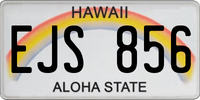 HI license plate EJS856