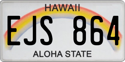 HI license plate EJS864